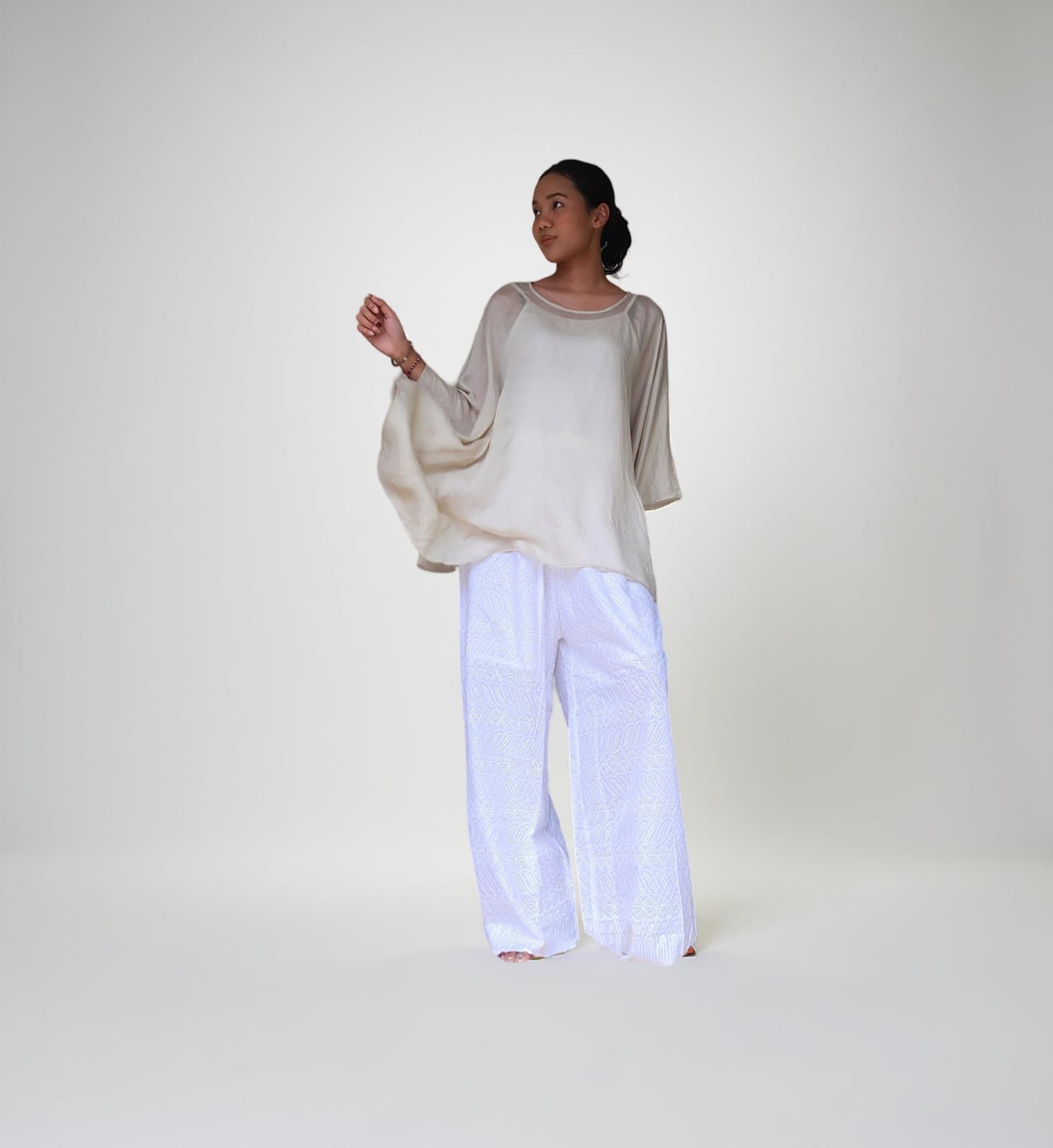 "Flamboyan" Blouse Grey